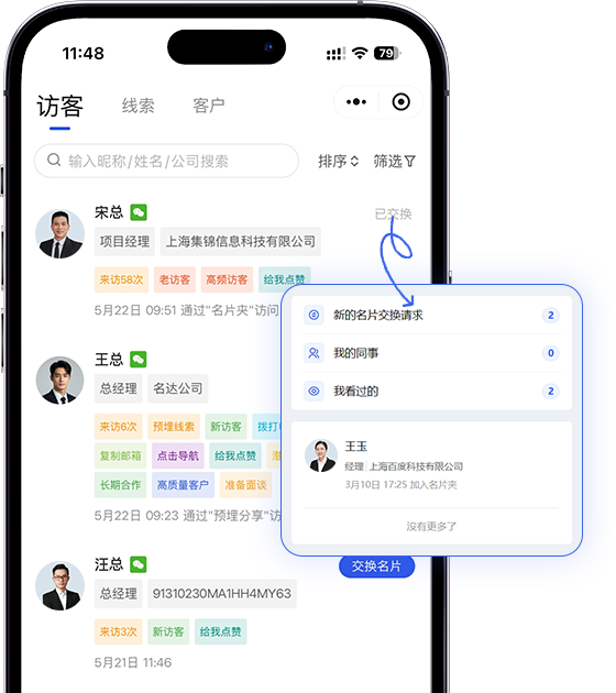 SCRM系统数据分析示意