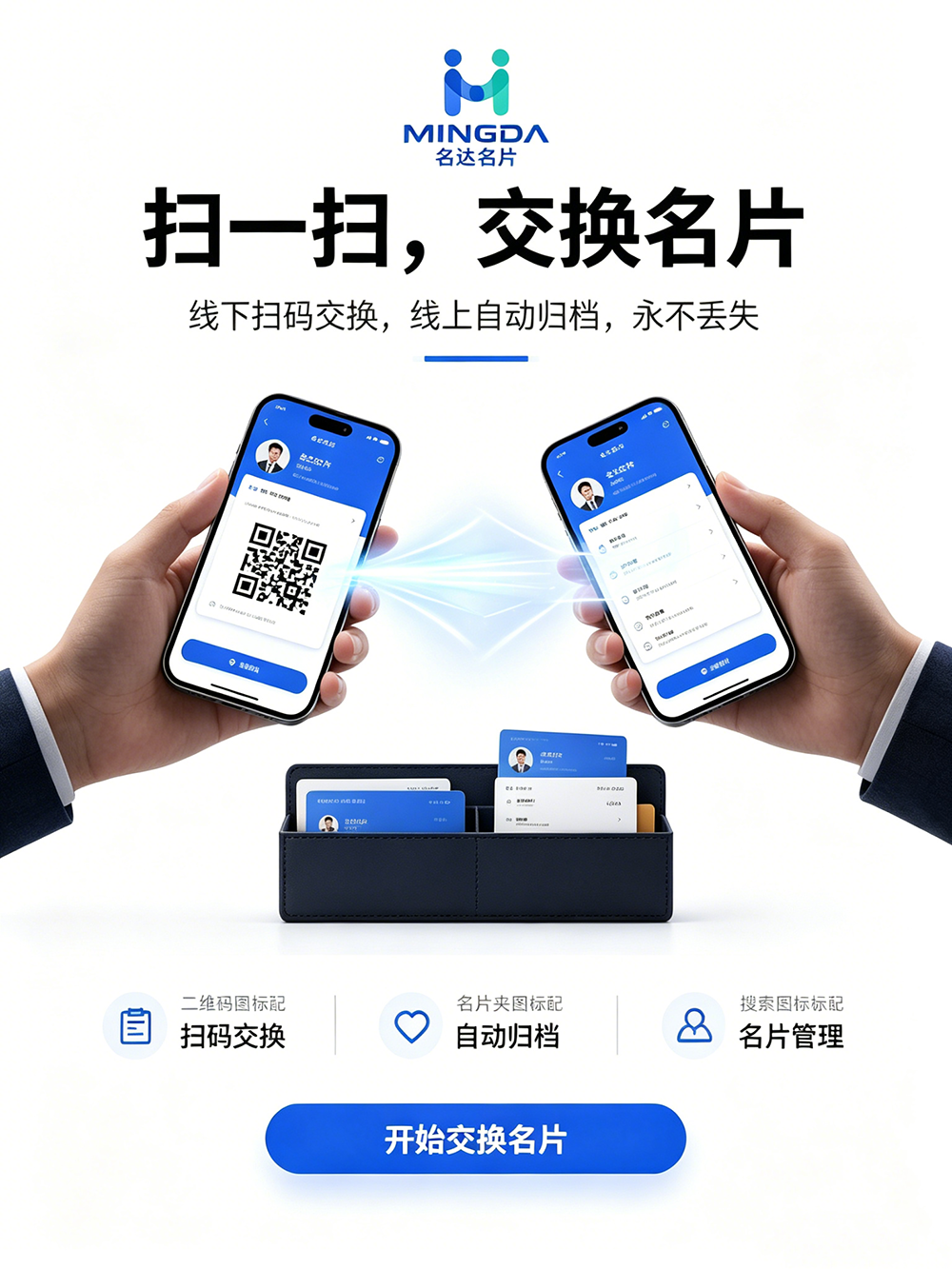 电子名片二维码生成与微信分享效果